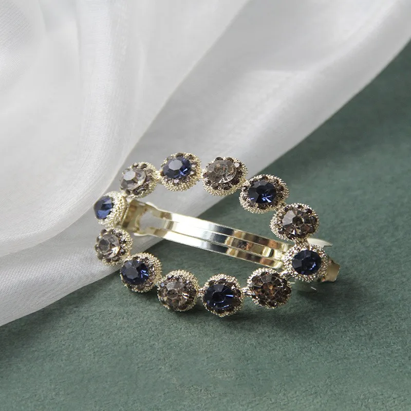 

Clip Headdress Hollowed Out Hairpin Women's Half Tied Hair Simple And Delicate Rhinestone Pearl One-word Clip Spring Clip