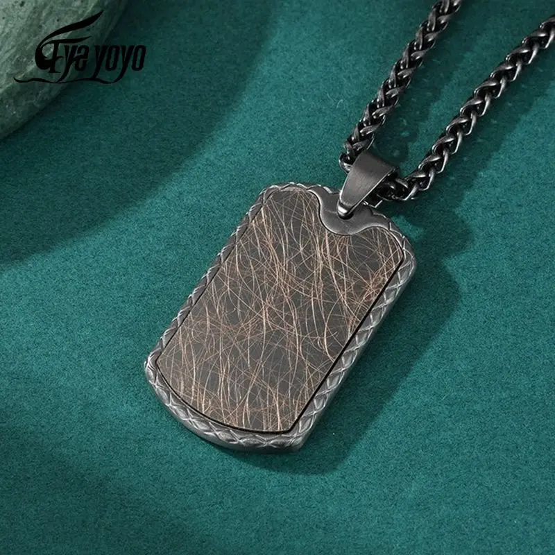 Подвеска в стиле милитари Мужская, жетон из нержавеющей стали с гладкой пластиной в стиле ретро, Аксессуары для ожерелья