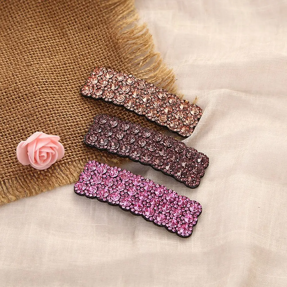 

Style Hair Side Clip For Girls Brided Hairpin Women Barrettes Rhinestone Bb Clip Crystal Hair Clip Shiny Hairpin Zircon