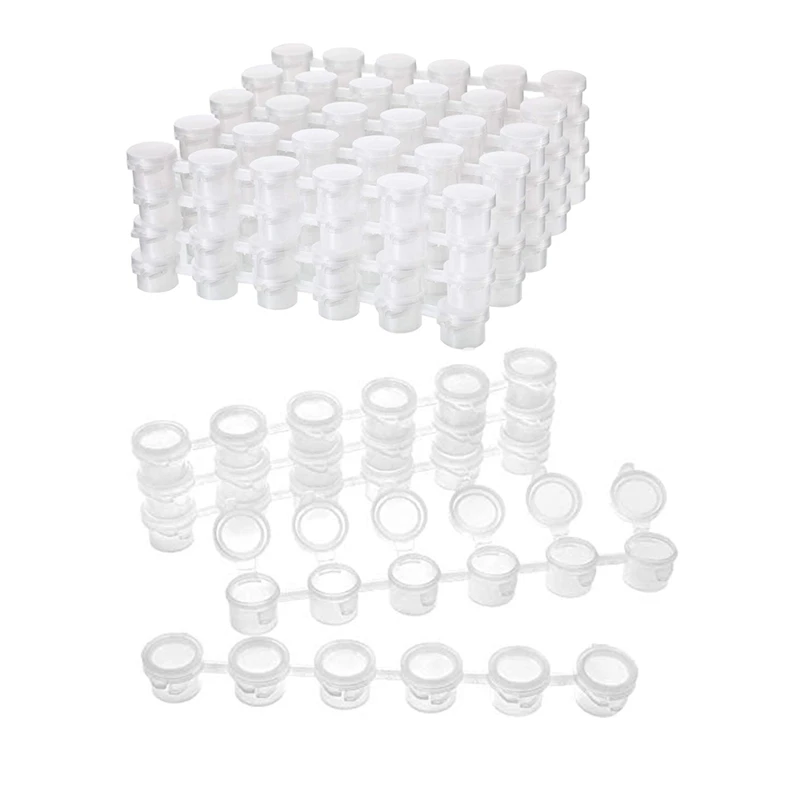 

25 Strips Empty Paint Strips - 150 Pots 3Ml & 24 Strips 3Ml Empty Paint Strips Paint Cup Pots 144 Pots In Total