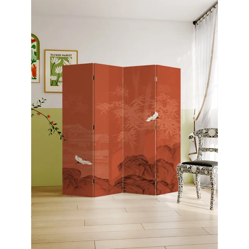 

Новый китайский экран на заказ, перегородка для гостиной, крыльца, затенение, украшение, кран, фон для чайной комнаты, офиса, складной экран