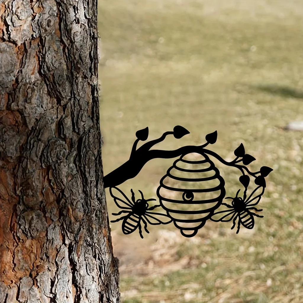 1 Шт. Железный Кованый Садовый Силуэт Уличный Двор Улей На Ветке Декоративный Кол