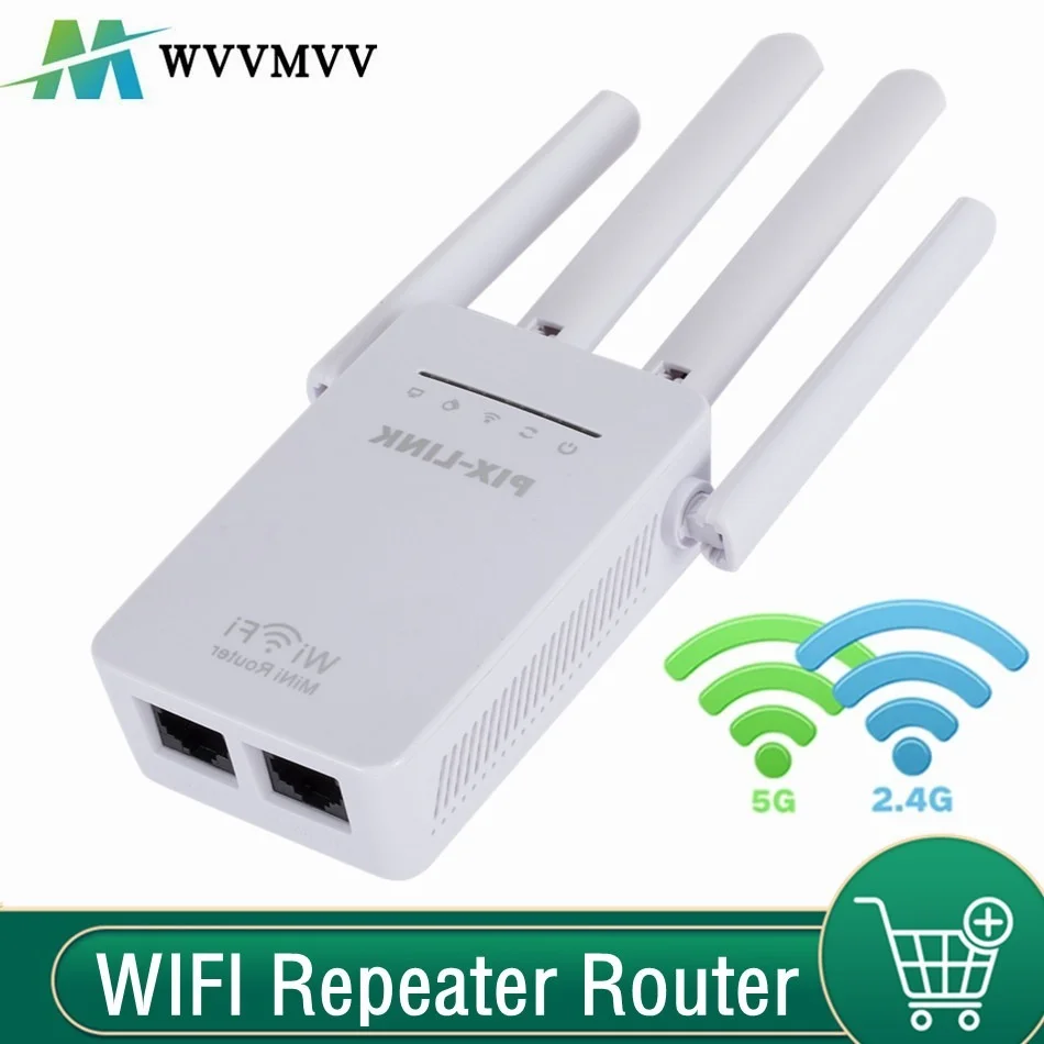 

WvvMvv Wireless WIFI Repeater WI-FI Range Extender 300Mbps Network WI FI Amplifier Signal Booster Repetidor Wifi Access Point