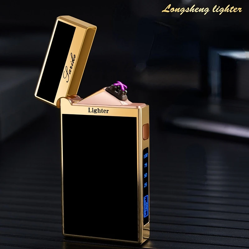 

USB Rechargeable Electric Lighter Plasma Arc Lighters Stylish Windproof Smoking Accessories Different Cigar Tools Gifts For Men