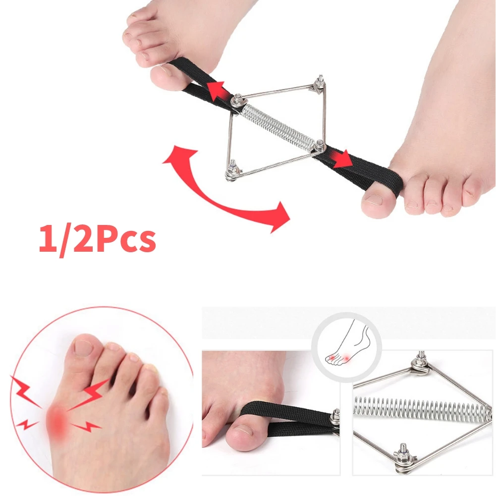 

1/2PCS Hallux Valgus Corrector Belt Recovery Training Exerciser Strap Toe Separator Stretcher Thumb Elastic Band Foot Care Tools