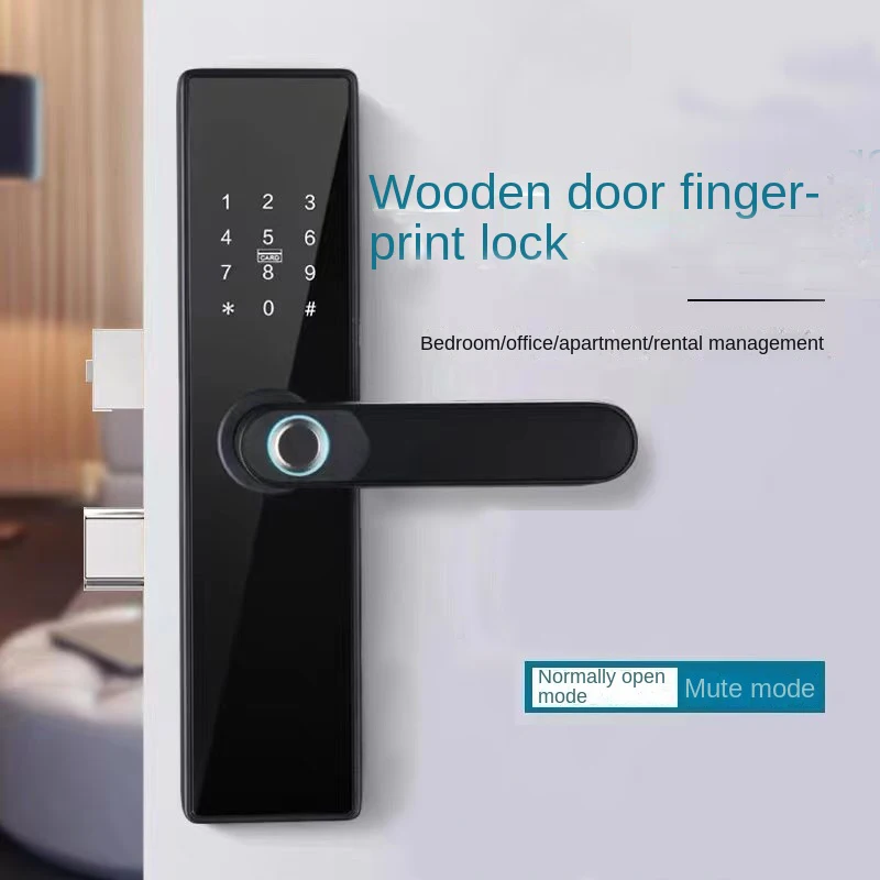 

Electronic Smart Door Lock Doorbell With Biometric Fingerprint / Smart Card / Password / Key Unlock/ Digital Keyless Lock