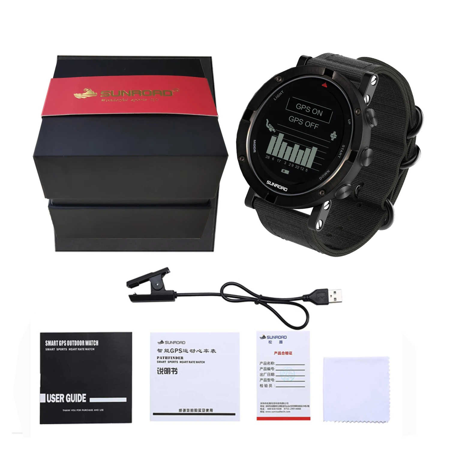 Смарт-часы SUNROAD FR934 GPS + ГЛОНАСС Beidou GPS-трекер фитнес-трекер водонепроницаемые с
