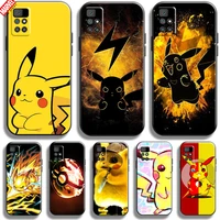 anime pokemon cute pikachu for xiaomi redmi 10 phone case redmi 10 carcasa soft black liquid silicon funda coque