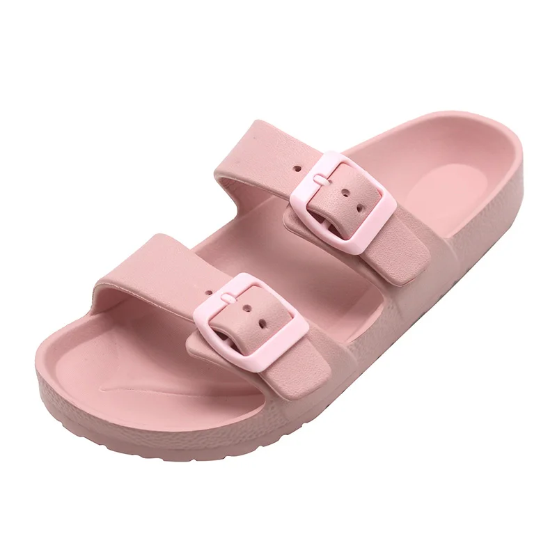 

Pink Sandals for Women Summer Female Slip on Slippers Beach Couples Jelly Shoes Woman Slides Buckle Casual Outdoor Flip Flops