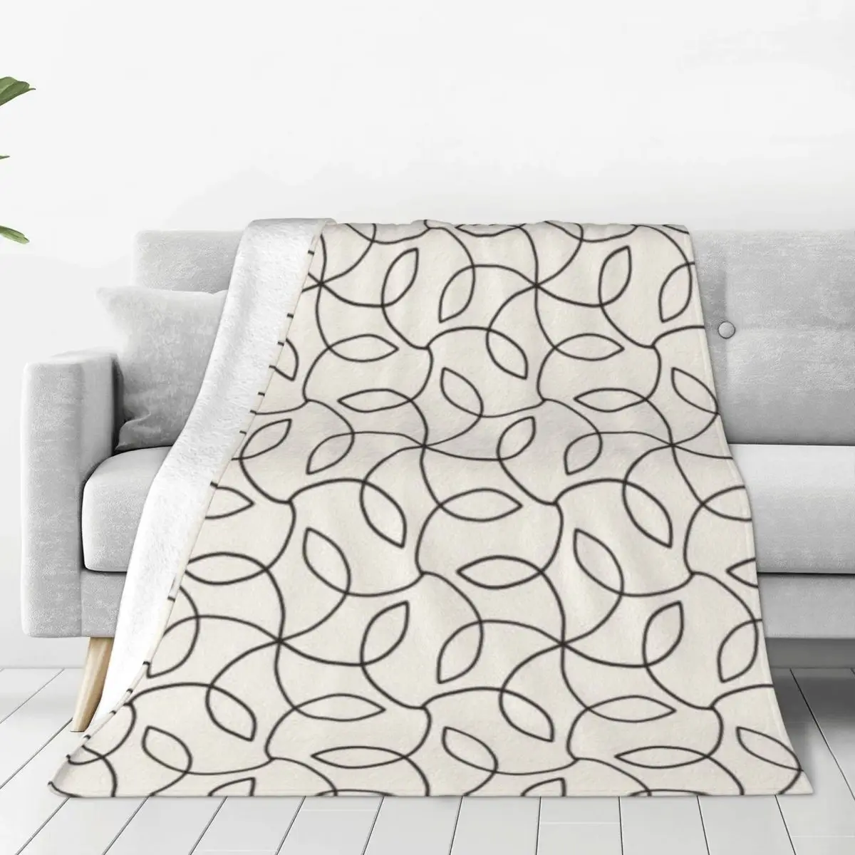 

Artistic Flowers Bed Cover Bed Travel Winter Baby Blanket portable creative lines Little fresh All-match Anti-pilling fluffy