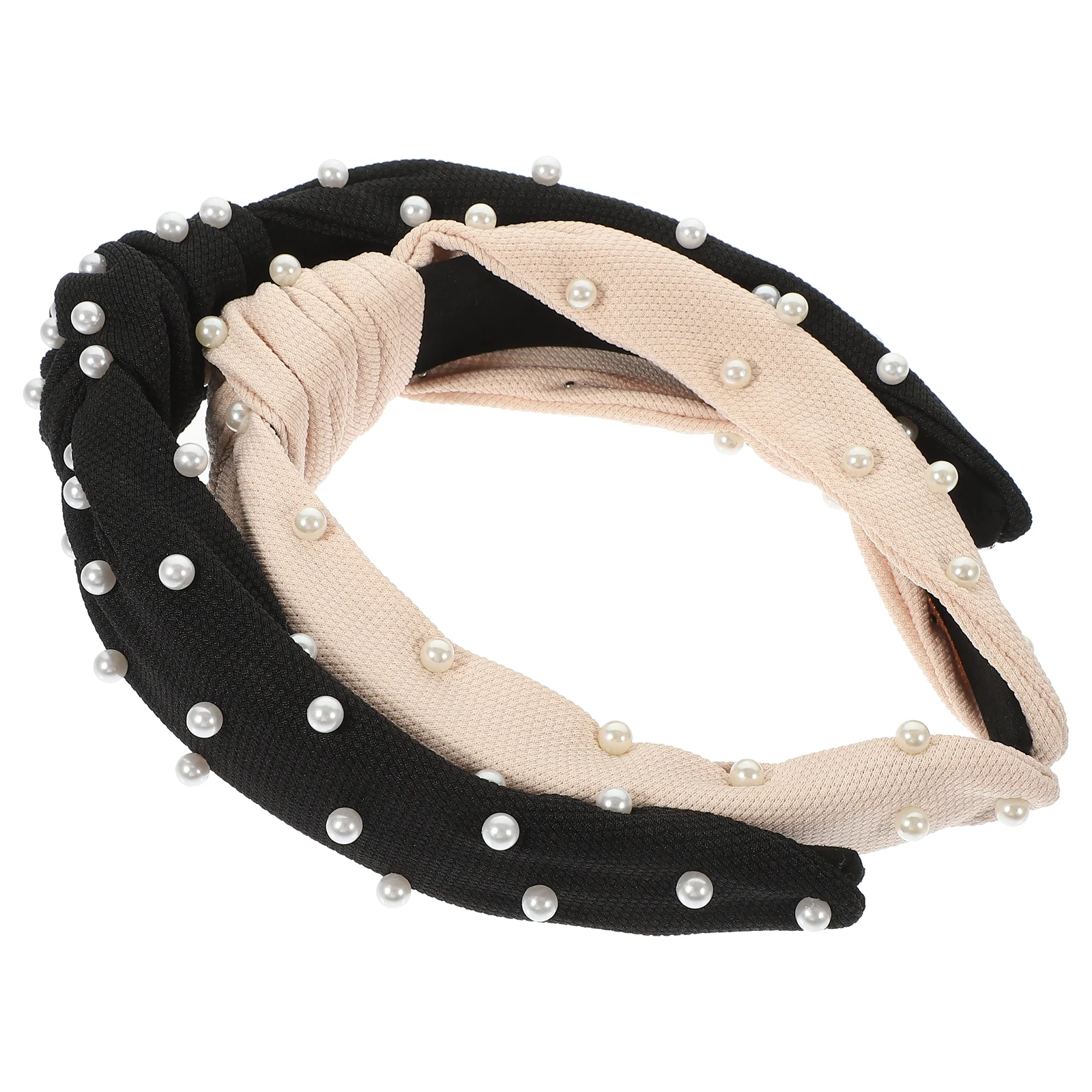 

Head Button Knot Hairband Women Pearl Headbands Girl Headpiece Womens Wide Girls Headdress