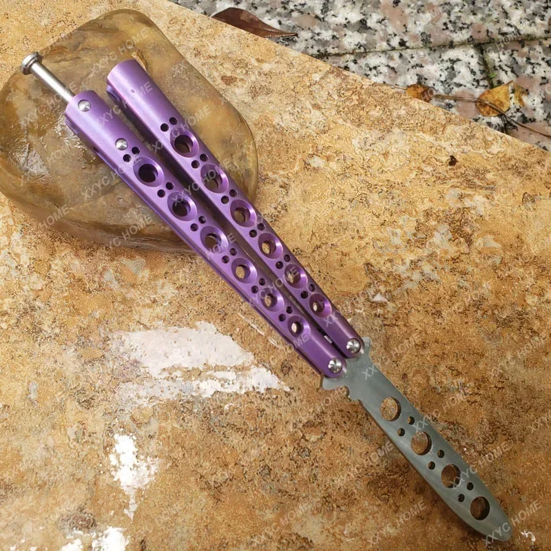 Klasсный нож для trenowania Butterfly li BM40 fioletowy градиентные цветные вставки T4 tytanowania uchwyt 440C