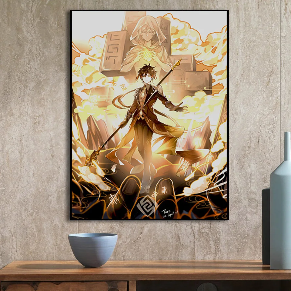 

Аниме алмазная живопись Genshin Impact, полный набор алмазных картин 5D «сделай сам», Алмазная мозаика, вышивка крестиком, набор для домашнего декора