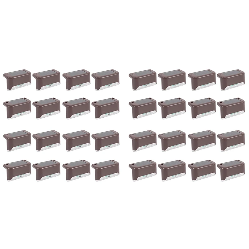 

Solar Deck Lights 32 Pcs Solar Step Lights Outdoor Waterproof LED Solar Fence Lamp Warm White