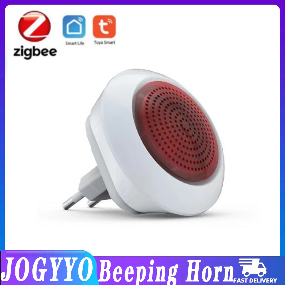 

Zigbee 3.0 Tuya Smart Acousto-optic Alarm High-power Wireless Remote Buzzer Super Loud Indoor Security Audible And Visual Alarm