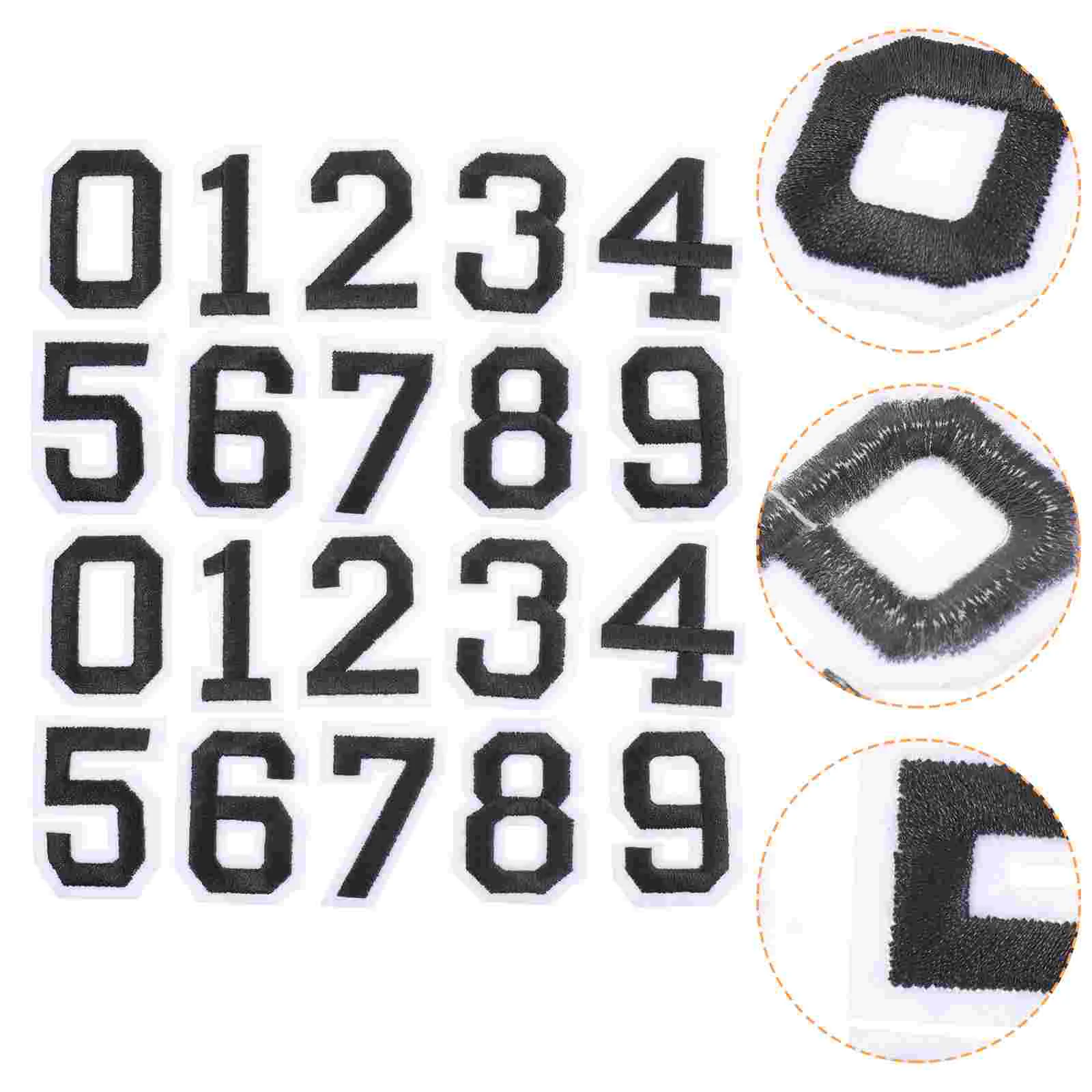 

2 Sets Football Jersey Sticker Stickers Computers DIY Numbers Decals T-Shirt Self-adhesive Washable Non-woven Fabric