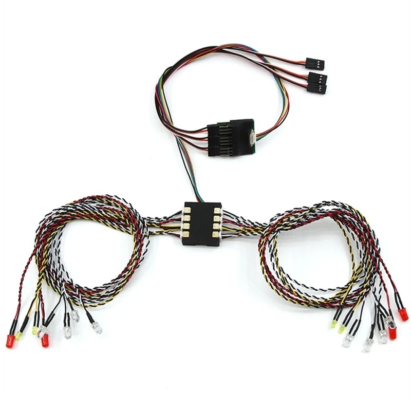 

1/8 1/10 RC Car 16 LED Light System Front and Rear Lamp Turn Signals Brake Lights For Tamiya Kyosho HSP HPI AXIAL Traxxas RC4WD