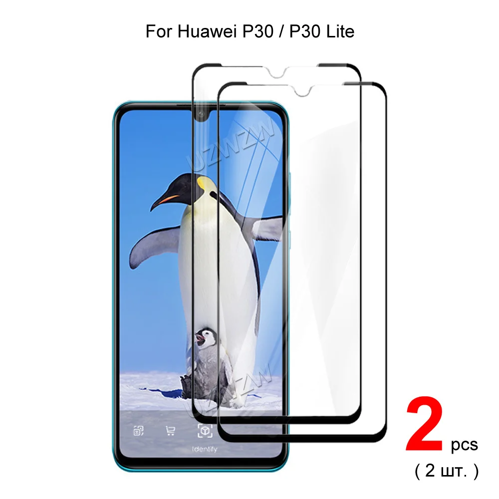 

For huawei P30 / Lite mobile phone tempered glass screen protector, complete set, protective film, hardness 2.5D 9h