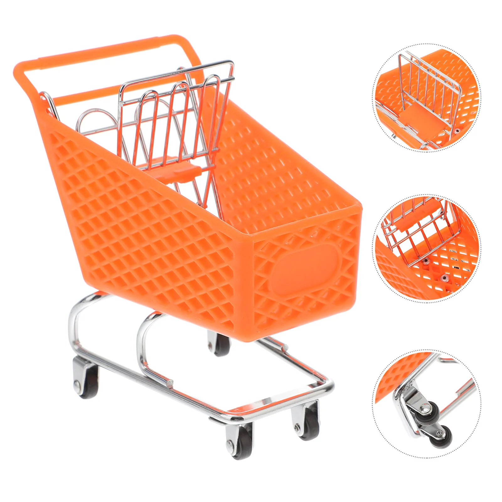 

Cart Shopping Mini Toy Trolley Supermarket Miniature Grocery Basket Storage Holder Deskhandcart Market Kids Carts Model Toyspen