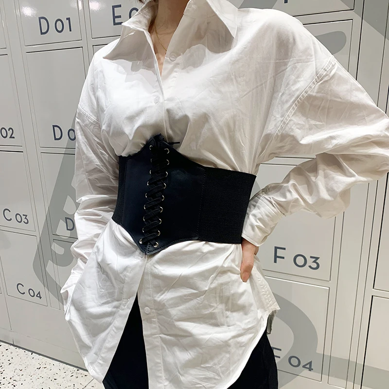

Black Sexy Women's Corset Top Female Gothic Clothing Underbust Waist Sexy Bridal Bustier Body Slimming Wide Belts Dress Girdle