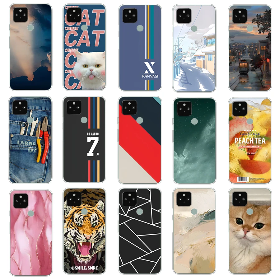 Чехол для Pixel 4 XL 5, Мягкий Силиконовый ТПУ чехол для задней панели телефона, мультяшный чехол, чехол, оболочка