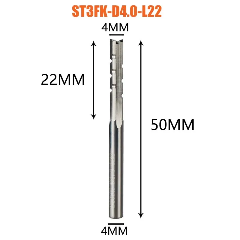 

Dreanique 1 шт. ST3FK 3 прямые канавки с чипом, карбид карбида, деревообработка, резьба, обрезка с ЧПУ, фреза, фанера