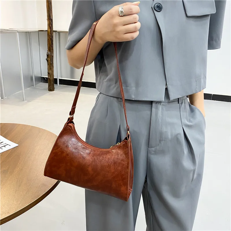 Fashion Exquisite Shopping Bag Retro Casual Women Totes Shoulder Bags Female Leather Solid Color Chain Handbags for Women