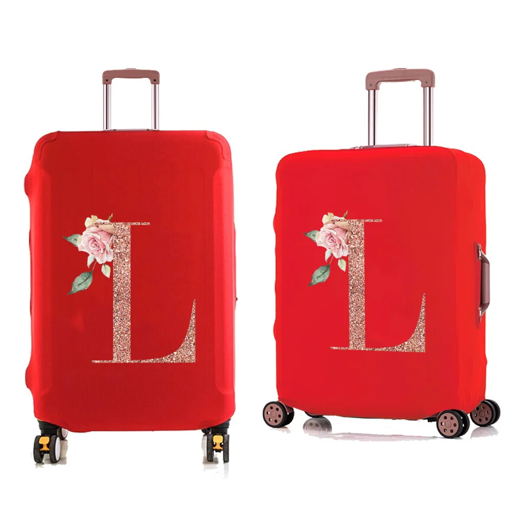Luggage Elastic Protectives Cover for 18-32 Inch Suitcase Cases Rose Gold Print Travel Trolley Case Accessories Protector Covers