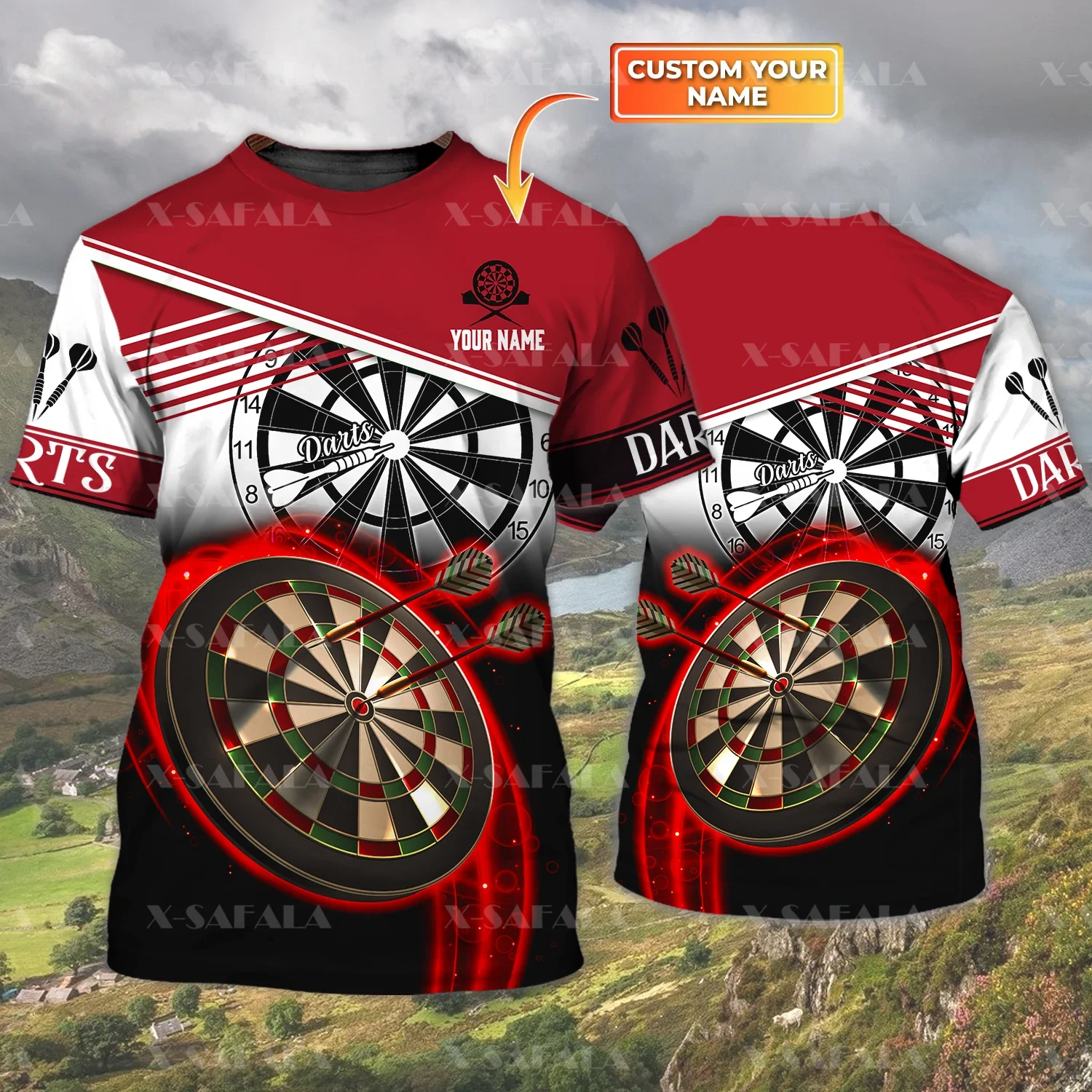 

Dart Game Shirt Dart Player Darts Player Gift3D Printed High Quality Milk Fiber T-shirt Round Neck Men Female Casual Tops-1