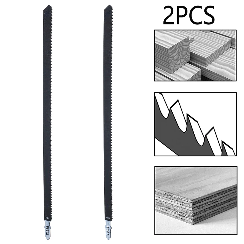 

2pcs T225B HCS Curved Jigsaw Blades Curve Cutting Tool Kits for Wood Plastic Cutting Saw Blades Fixed Blade Dewalt Power Tools