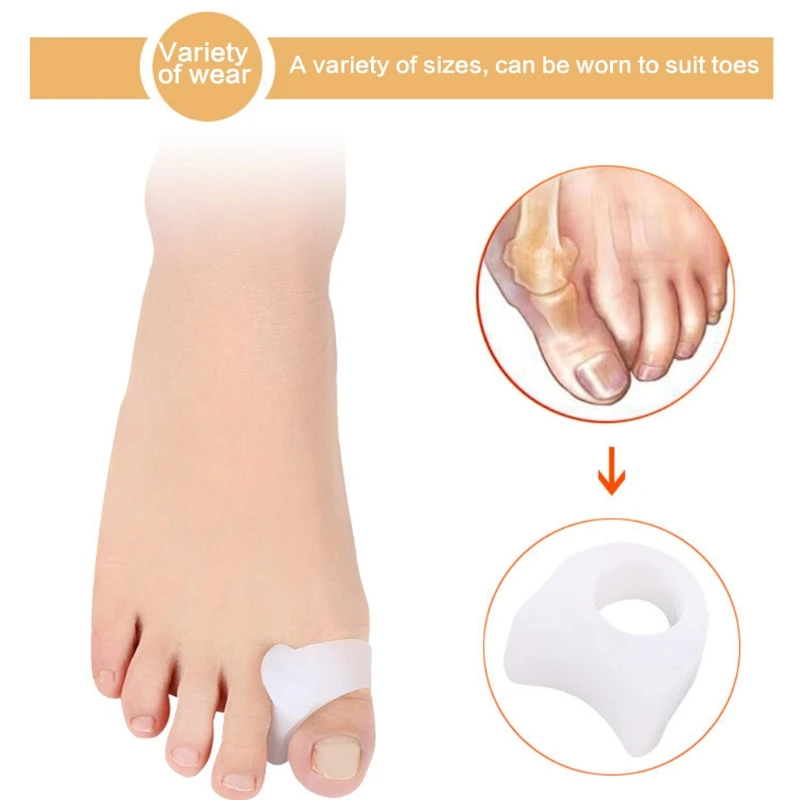 

3 Pairs Pinky Toe Separators Silicone Little Toe Spacers for Overlapping Toe Small Hammer Toe Straighteners Crooked Toe