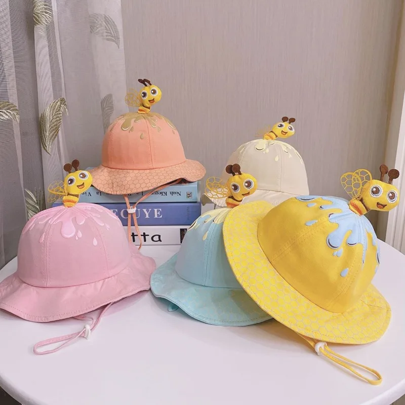 

Children's Hat Cartoon Bee Children's Bucket Hat Super Cute Baby Bucket Hat Spring and Summer Outdoor Sun Hat