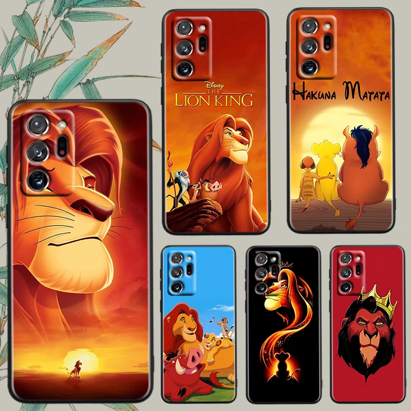 Simba король Лев животное для Samsung Note 20 10 Ultra Plus A31 A14 A12 A70 A34 A25 A04 A05 A15 A24 цвет черный