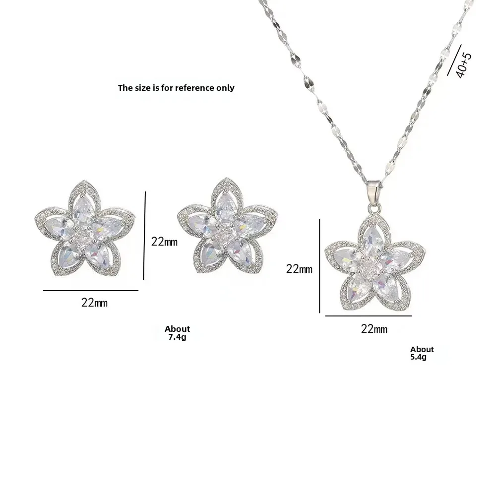 Женские трансграничные европейские и американские циркониевые пятилепестковые