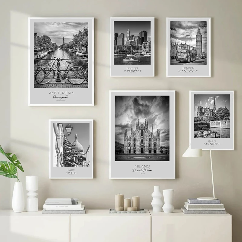 

City Poster New York London Paris Wall Art for Livingroom Decoration Picture on The Wall Sheets for Paintings Canvas Home Decor