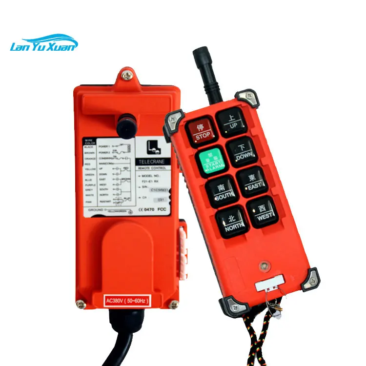 

Hot Sale 8 Single Speed Button F21-E1B Wireless Remote Control Industrial Remote Hoists Overhead Rc Lifting Crane Remote Control