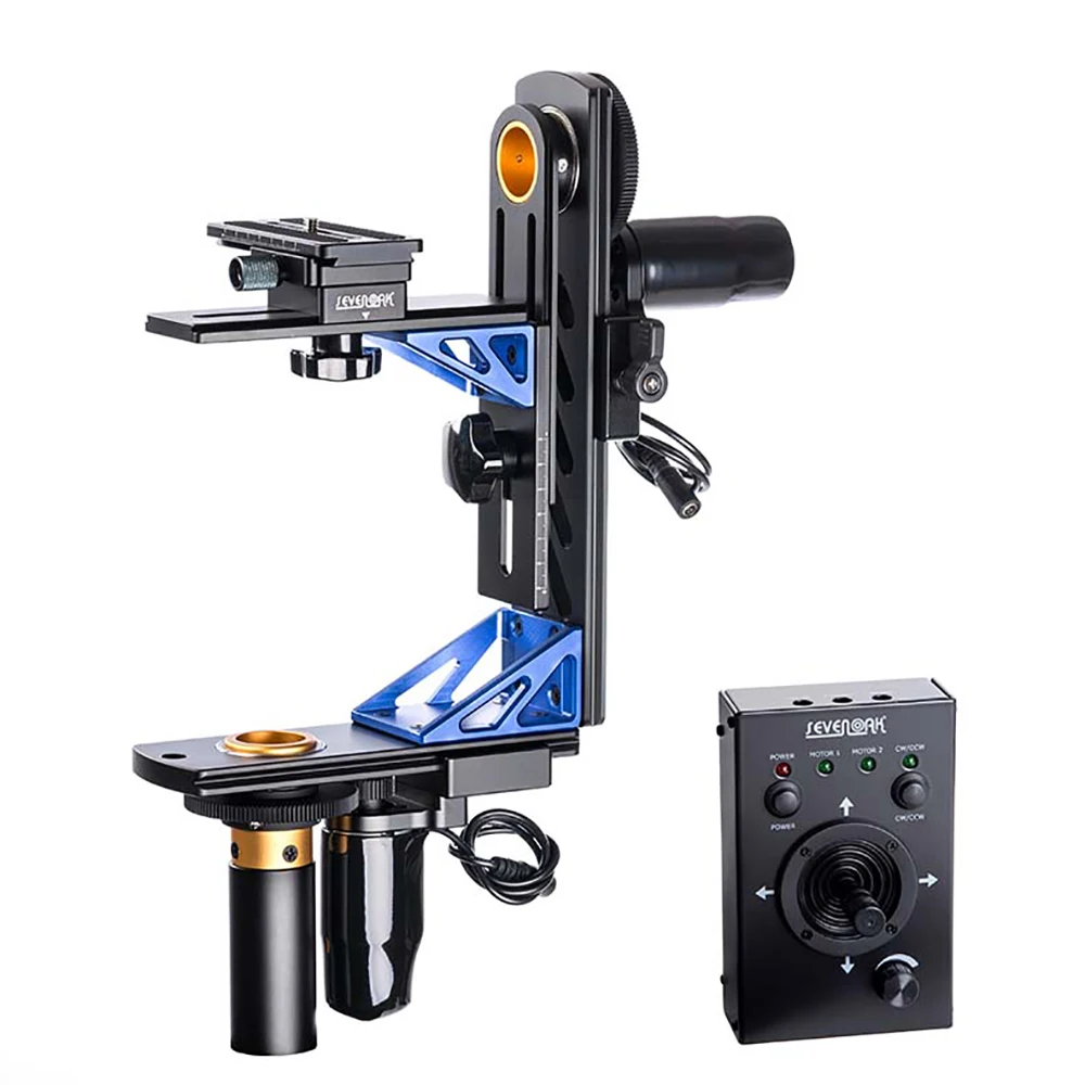 

SK-ECH04 Electronic 360 Panning Tilting Head Wired Remote Control for DSLR Camera Camcorder Load 10KG AC 100-240V
