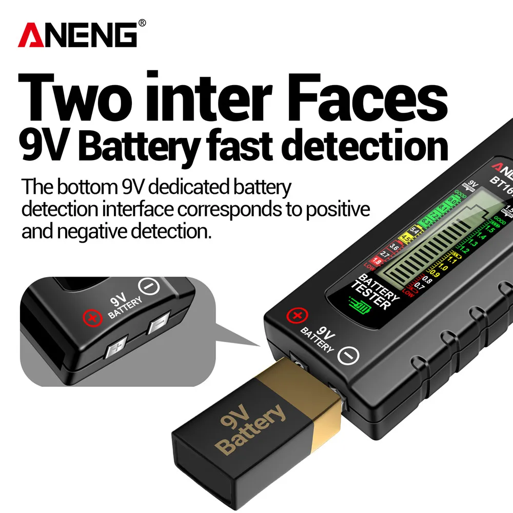 Фото Мультиметр ANENG Pro Kit DT830B+BT167 с тестером батарей, 1999 показаний, тест HFE/диодов, проверка батарей AA/AAA/9V, инструменты для дома и DIY №3
