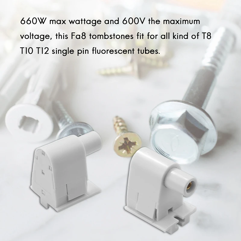 Одноштырьковая надгробия FA8-нешунированная светодиодная подставка T8/T10/T12 для