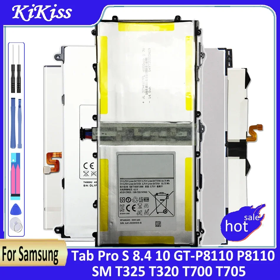 Аккумулятор KiKiss для Samsung Galaxy Tab Pro S 8 4/для Nexus 10 GT-P8110 P8110 SM T325 T320 T700 T705 T4800E EB-BT705FBE