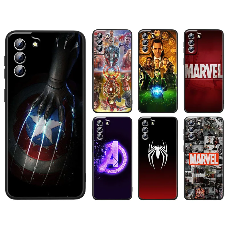 

Marvel logo For Samsung A91 A72 A71 A53 A52S A51 A42 A33 A32 A22 A21S A13 A03S A02S A01 Core Black Phone Cover Funda Case Capa