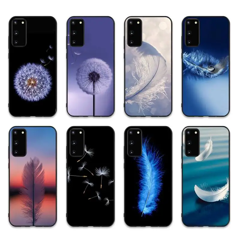 

Dandelion Feather Phone Case for Samsung S20 lite S21 S10 S9 plus for Redmi Note8 9pro for Huawei Y6 cover