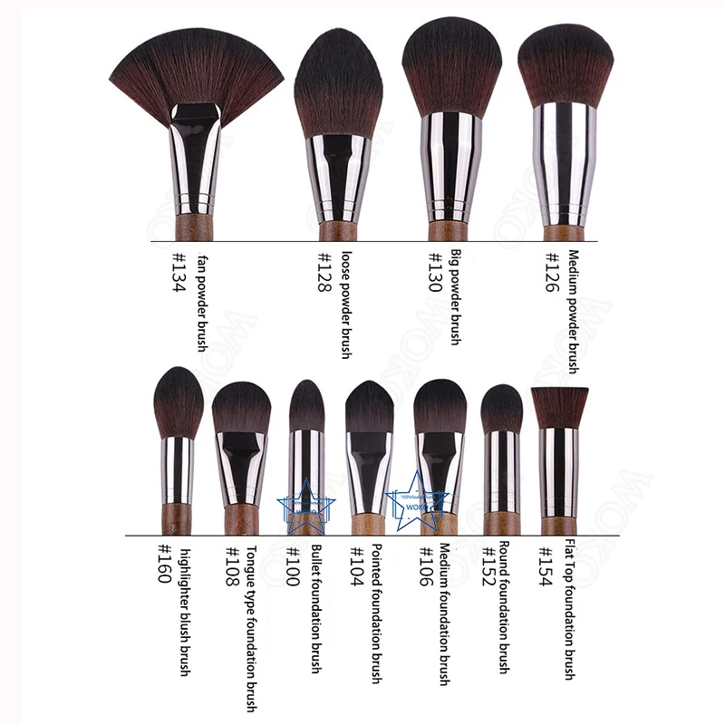 

1pc MUF Makeup Brushes Powder Brush Contour Foundation Blending Highlighter Blush Bronzer Brush Eyeshadow Eyeliner Makeup Tool