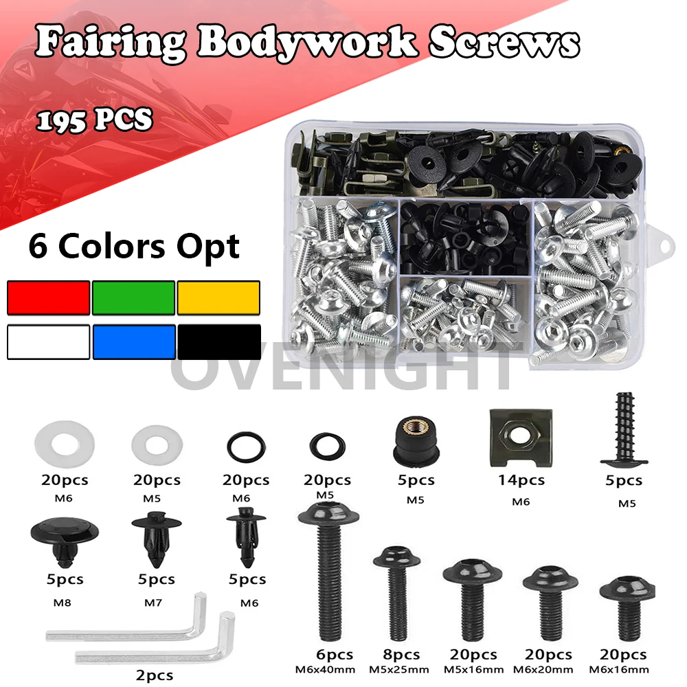 195 шт. зажимы для мотоциклов Honda XLV600 XLV650 XLV700 TRANSALP XLV 600 700 FMX NX XRV 650 XRV650 T