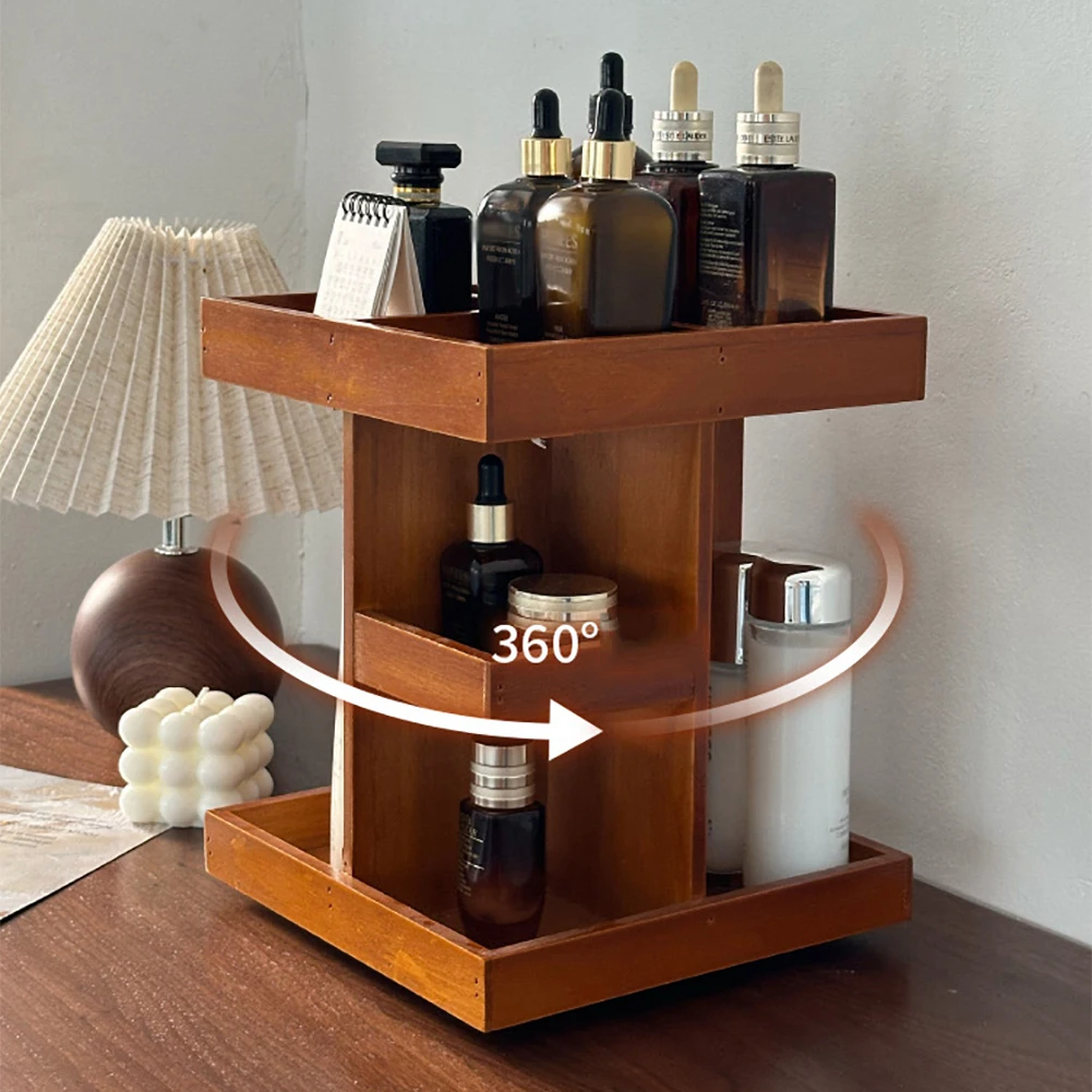 Коробка для хранения косметики вращающийся на 360 градусов Органайзер макияжа
