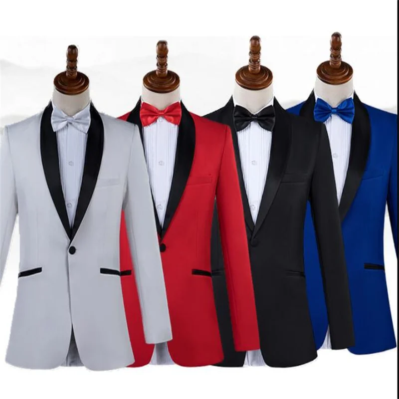 Singer star style dance stage clothing men groom suit set with pants 2020 mens wedding suits costume white formal dress