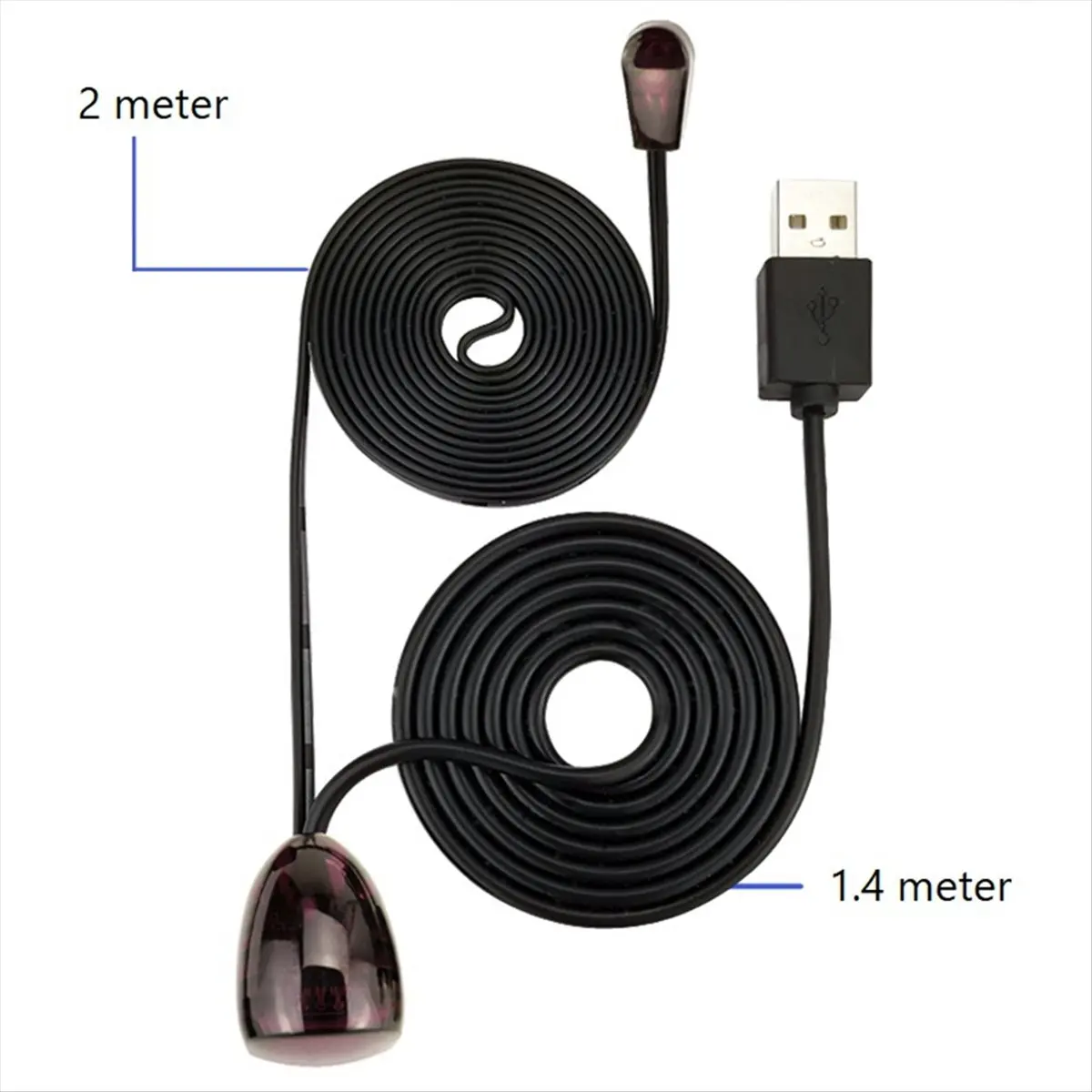 Фото Инфракрасный ИК-удлинитель-репитер (приемник-передатчик) USB-адаптер для устройств дистанционного управления, 2 м, с подсветкой №1