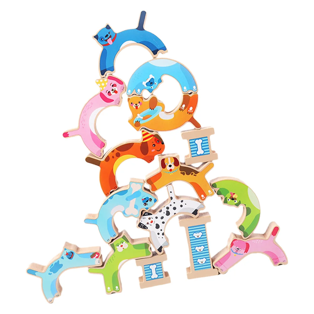 

1 Set of Animal Design Stacking Toys Educational Toys Children Blocks Game
