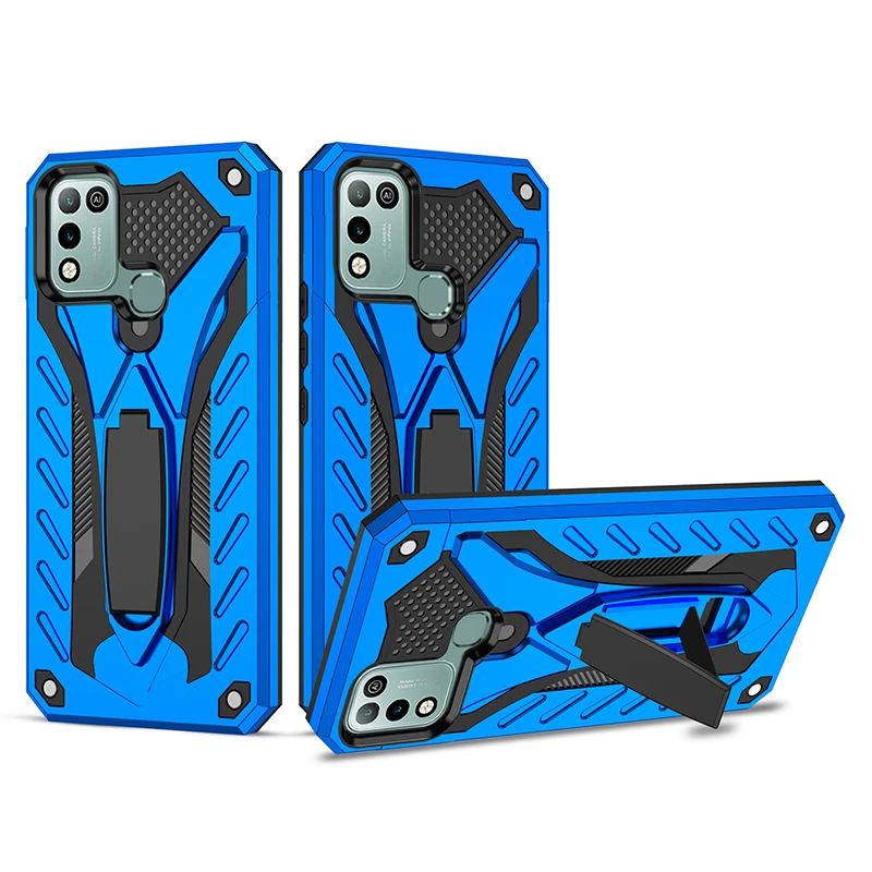 shockproof armor protective case for lnfinix hot 9 play 10 lite 10i 10s 11s hidden bracket kickstand phone case for smart 5 6 free global shipping