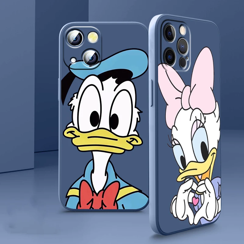 

Liquid Rope Cover Disney Donald Duck Art Phone Case For Apple iPhone 14 13 12 Mini 11 XS Pro Max X XR 8 7 SE 2020 Armour
